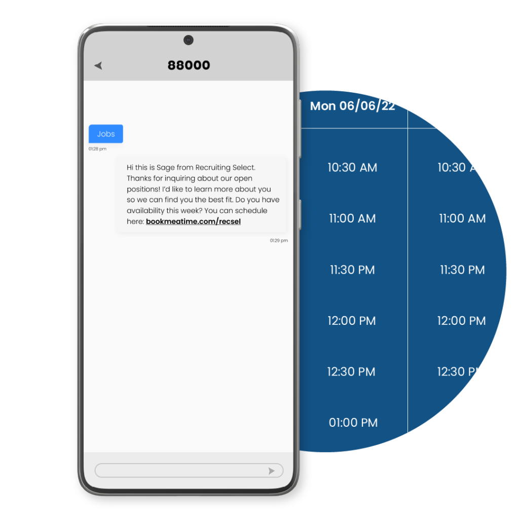 SMS interview scheduling