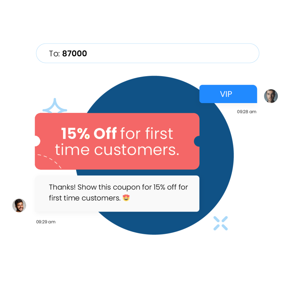 SMS example offering discount