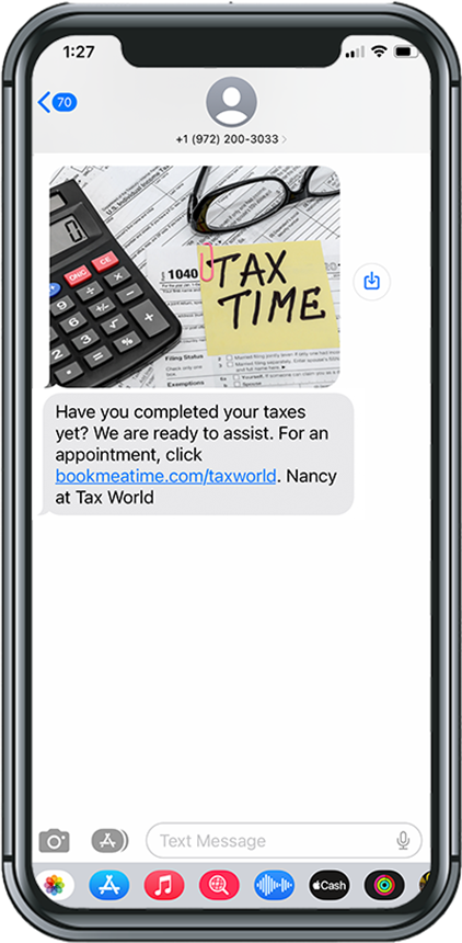 tax time sms reminder
