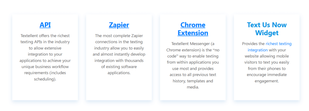 Textellent integrations