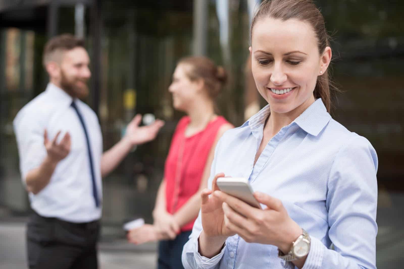 business woman using a mobile phone