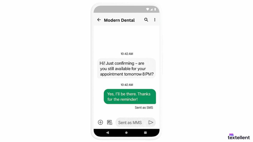 Sent as SMS on Android