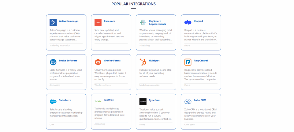 Textellent integrations