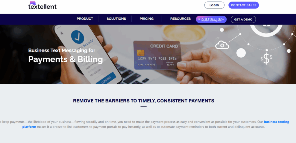 Textellent payment and billing
