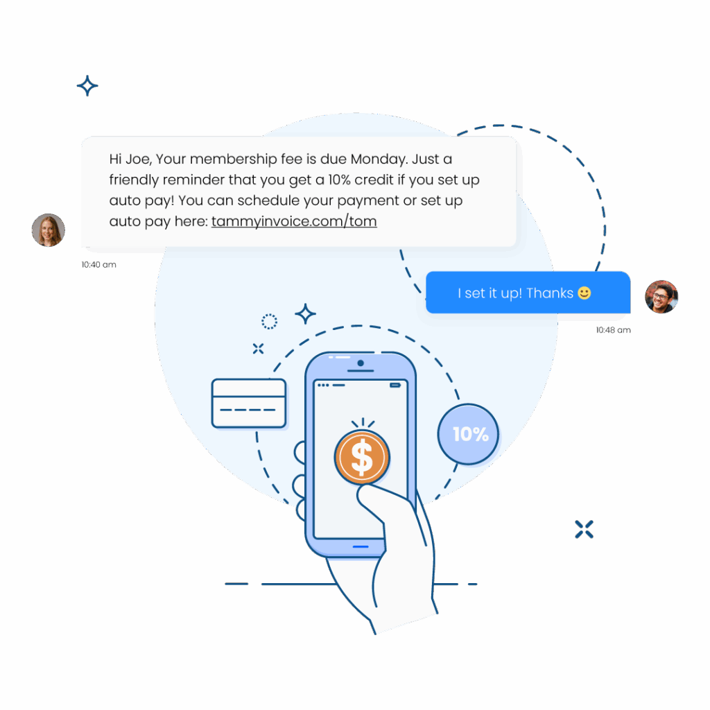 SMS payment reminder