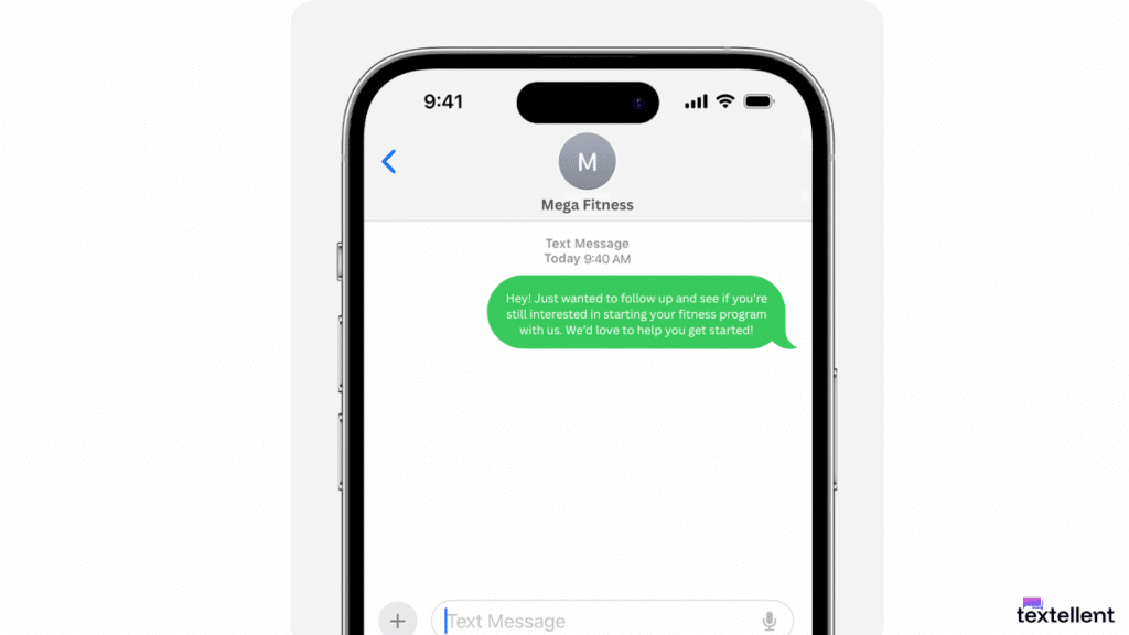 Sent as SMS on iphone