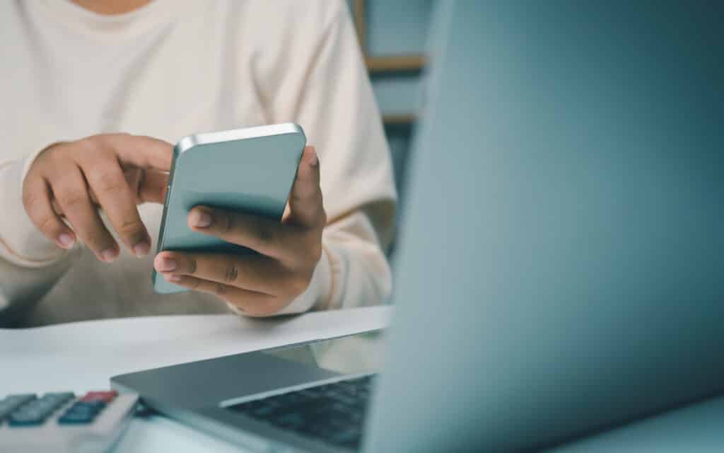 business woman using a mobile phone